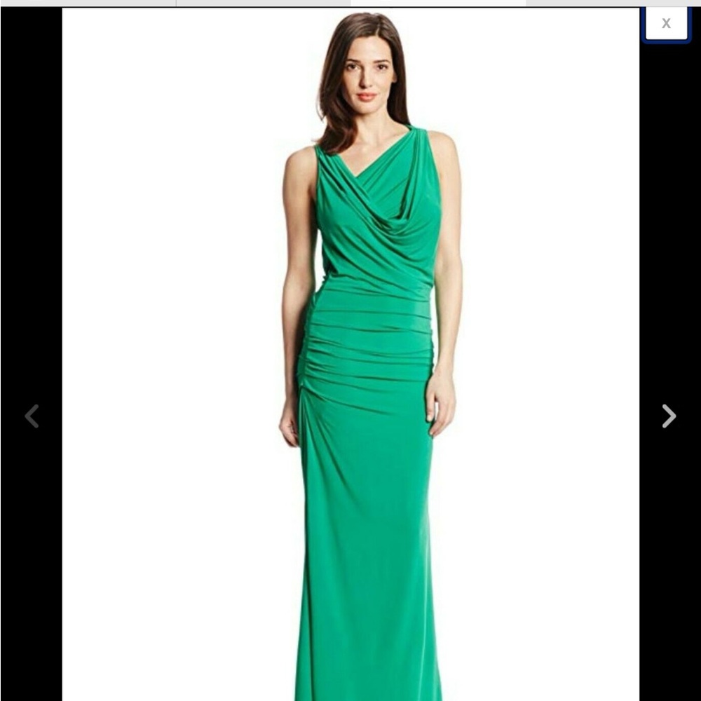 BCBGMaxAzria One Shoulder Green Dress